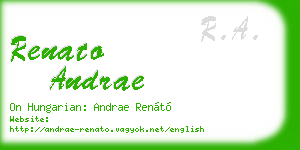 renato andrae business card