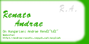 renato andrae business card